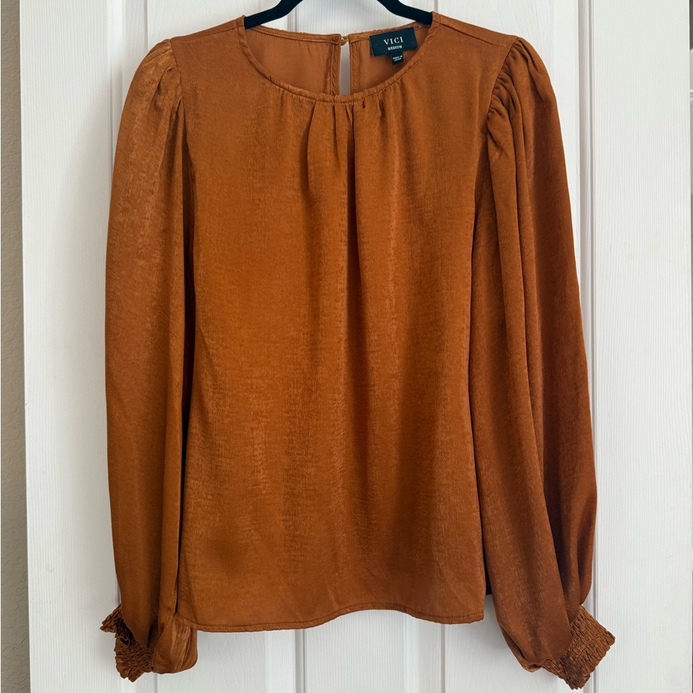BURNT ORANGE BLOUSE
